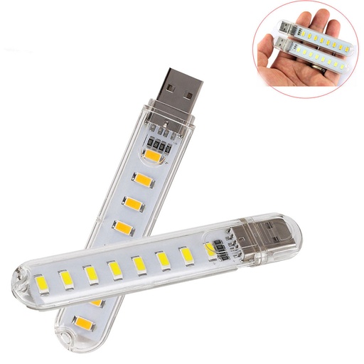 Mini 3LEDs 8LEDs USB 5V 5730 SMD LED Night light Camping Bulb for PC Laptops Notebook Reading Mobile Charger Light