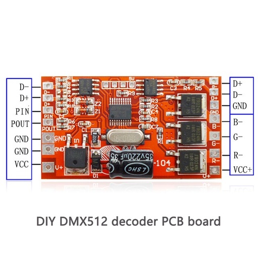 DC12V 24V Option DMX512 (1990) Standard Sample Decoder, 2A, 4A, or with Digital Tube Display