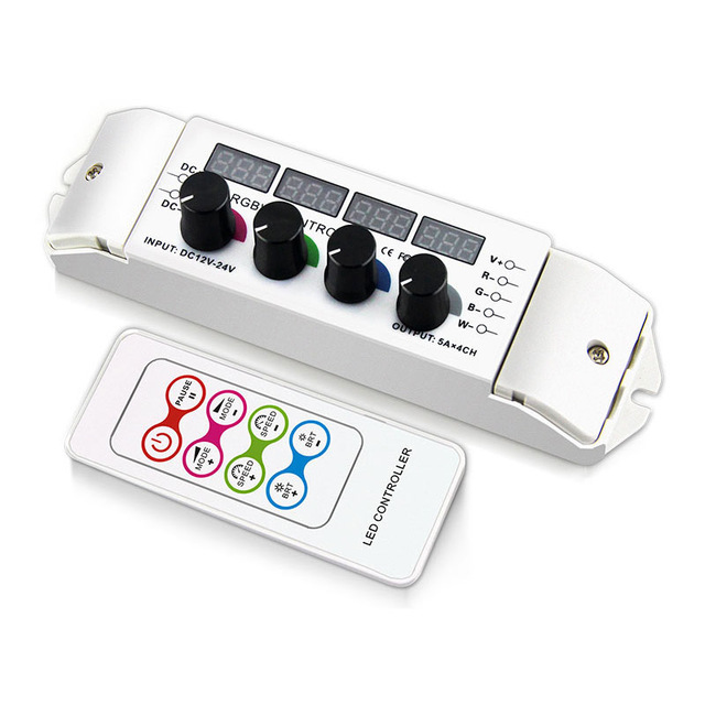 DC12V-24V Programmable Wireless RF Remote Control Light Switch RGBW LED ...