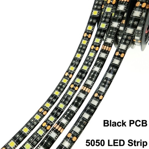 DC 12V 5050 SMD Flexible LED Strip 60LEDs/m  Black PCB