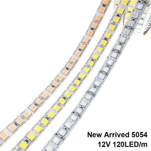 DC 12V 5054 SMD LED Flexible Strip 120LEDs/m Waterproof IP20/IP65/IP67 Emitting Warm White Cold White Ice Blue Pink