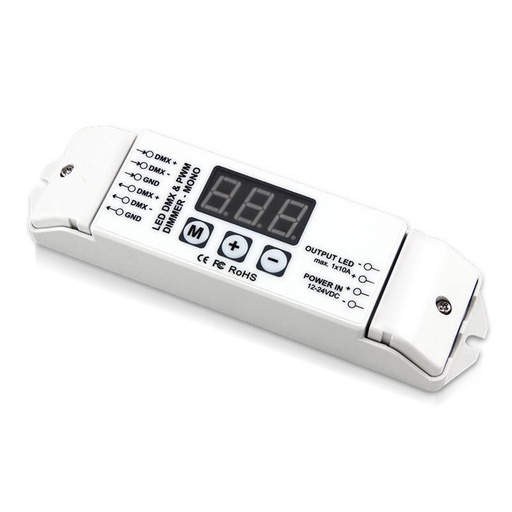 DC12V-DC24V 10A/CH*1 LED Strip Light Controller DMX512 Decoder