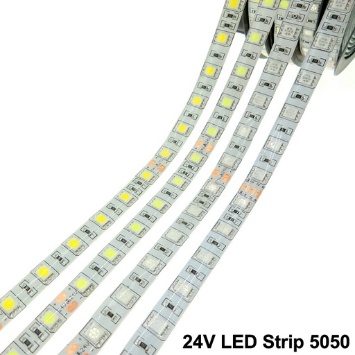 DC 24V 5050 SMD Flexible LED Strip 60LEDs/m Emitting RGB RGBW White Warm White