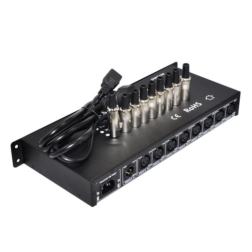 DMX128 AC100-240V 7W DMX Amplifier/Splitter/Signal Distributor/Repeater for Digit LED Strip Light