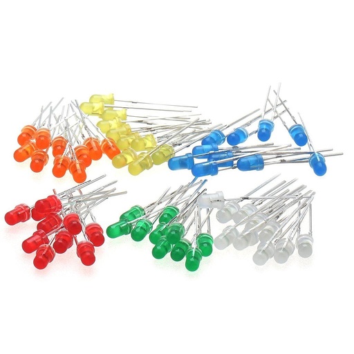 F3 3MM Round LED Light Diode Colored Lens Diffused Round DC 3V 20mA Emitting Green/White/Yellow/Blue/Red/Orange lot(100 pcs)