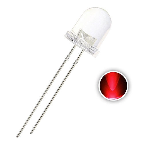 F8 8mm Clear Round Transparent LED Diode Lights DC 3V 20mA Emitting White/Red/Green/Blue/Yellow lot(100 pcs)