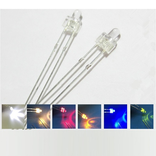 F2  2mm Round LED Diode Lights Emitting White/Red/Green/Blue/Warm White lot(100 pcs)