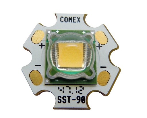 High Power 30W Luminus SST-90 LED Emitter Lamp Light White/Warm White On 20mm Copper