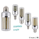 5W 10W 15W 20W 25W E14 E27 E12 5736 SMD LED Corn Bulb Lamp AC85-265V Chandelier LEDs Candle Light