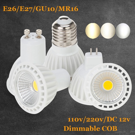 5W 7W 9W E26 E27 GU10 MR16 COB LED Bulb Lamp AC85-265V/110V/220V/DC12V LED Spotlight