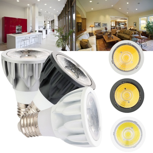 5W E27 COB LED Bulb Lamp AC110V/220V/85-265V Home Light Aluminum Spotlight