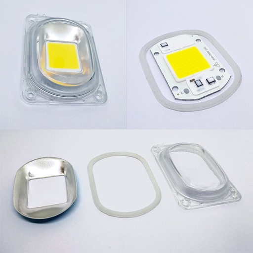 10W 20W 30W Driverless LED Light COB Chip Size 50x40mm Emitting White/Warm White/Full Spectrum