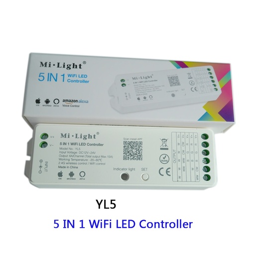 Milight YL5 2.4G 15A 5 IN 1 WiFi LED Controller 