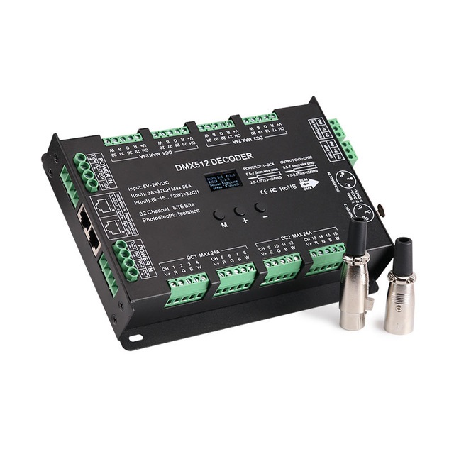 Multi-Channel 32CH DMX512 Constant Voltage Decoder | SatisLED