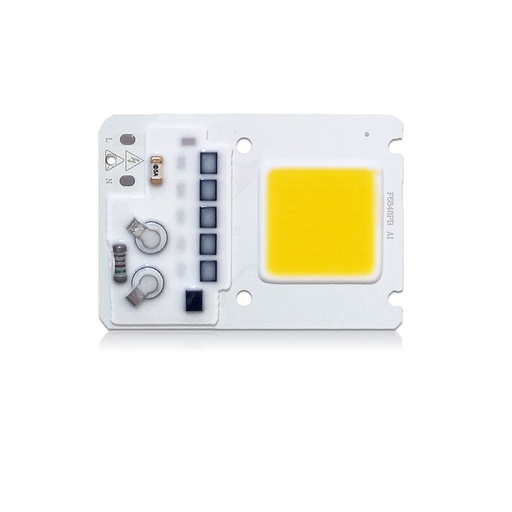 20W 30W 50W Driverless LED Light COB Chip Size 68x48mm Emitting 25x25mm