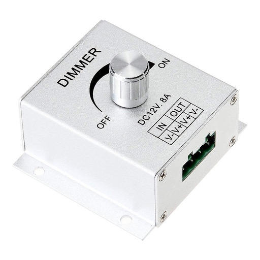 PWM Dimming Controller For LED Lights 12V 8A LED Dimmer Aluminium Case