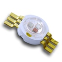 3W High Power Imitation Lumen RGB Led Six Feet 3 Chips Gold-plated Copper Holder