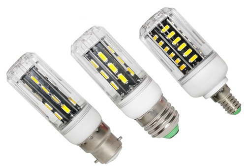 9W 12W 15W 25W E27 E14 B22 7030 SMD LED Corn Bulb Lamp AC110V/220V Chandelier LEDs