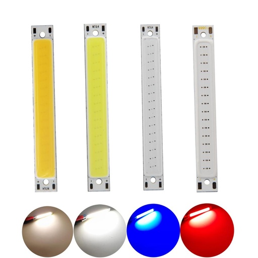 1W COB LED Light Source Module Warm Cold White Blue Red 3-3.7V 300mA 60*8mm