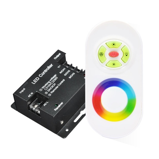 Touch Remote wireless High voltage RGB Controller (Metal Case)