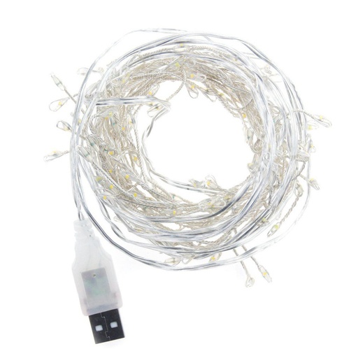 USB Powered LED Centipede Firecracker Fairy Light String Sliver Wire 2M