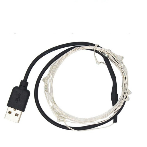 USB Powered LED Fairy Light String Silver Wire 1/2/3/4/5/10M