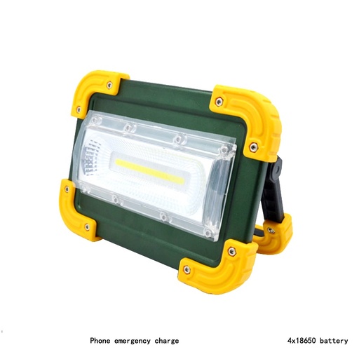 30W Recharge Portable COB LED Floodlight Lithium 4 x 18650 Battery Outdoor Working Light