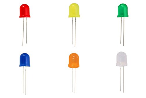 F10 10mm Diffused Round LED Diode Lights Emitting White/Red/Green/Blue/Yellow/Orange lot(100 pcs)