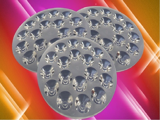 109-110mm Diameter LED Module Lens 18 LEDs 45° 60° Flat Water Clear Lens
