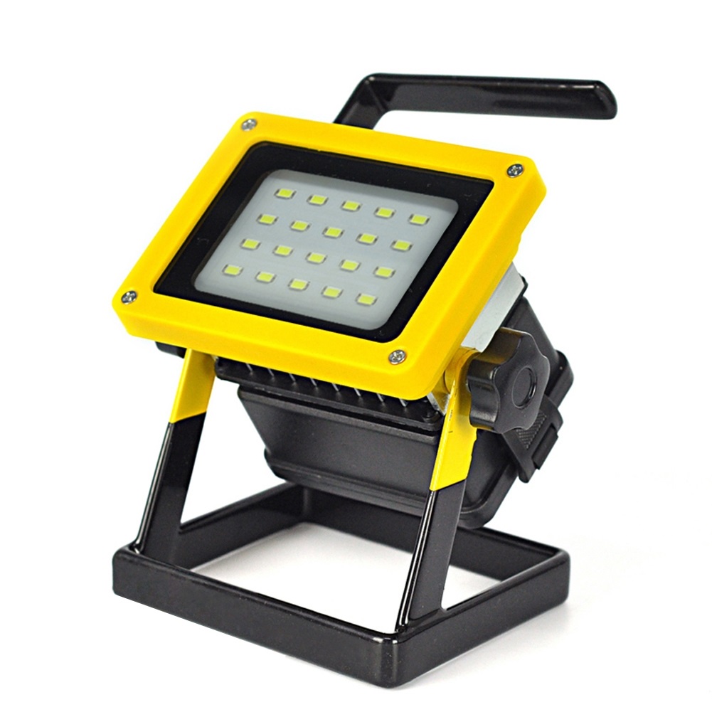 30W Recharge Portable LED Floodlight Lithium 18650 Battery 20LEDs IP65 ...
