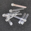 F5 5mm Straw Hat Water Clear RGB LED Common Cathode Tri-Color Emitting Diodes lot(100 pcs)