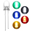 5mm Single Color Flash LED Round Water Clear Diode Emitting White/Red/Green/Blue/Yellow lot(100 pcs)