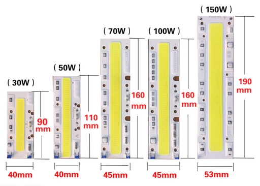 30W 50W 70W 100W LED Light COB Chip Spotlight Driverless AC 220V Emitting White/Warm White