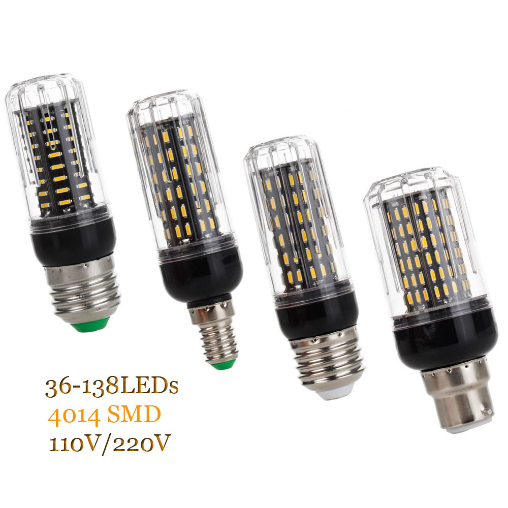 10W 20W 25W 30W E12 E14 E26 E27 B22 4014 SMD LED Corn Bulb Lamp 110V ...
