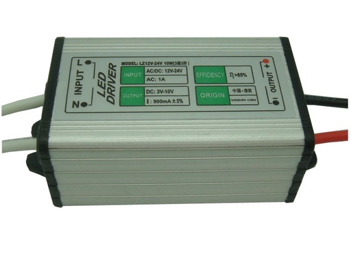 10W 900mA Constant Current LED Waterproof Boost Driver DC12V-24V Input