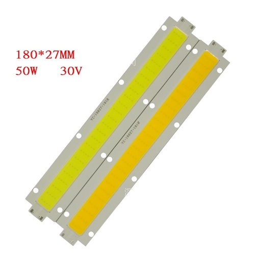 50W LED COB Light Bar Module 1500mA Warm White/ White 30V 180*27mm 