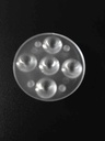 40mm Diameter LED Module Lens With Screw Hole 5 LEDs 45° Flat Water Clear For CREE XPE Series 