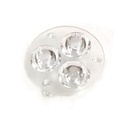 45mm Diameter LED Module Lens With Screw Hole 3 LEDs 25° Flat Water Clear For CREE XPE Series