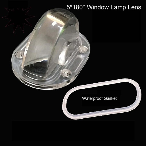 50mm Window Lamp LED Lens 5*180 Degree With Waterproof Gasket For CREE SMD 3535/3030