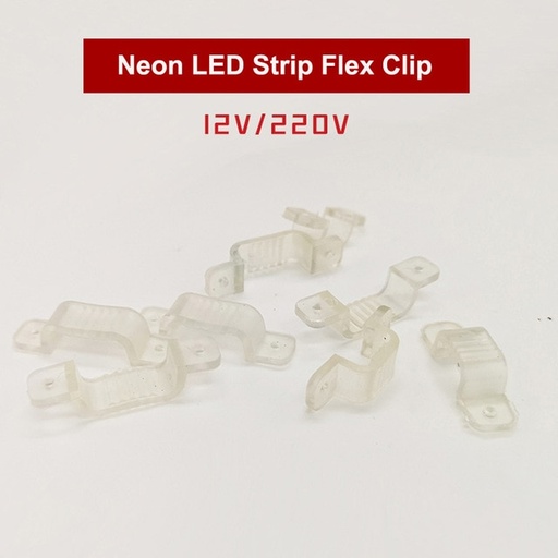 12V/220V Clips for Round Shape Flexible Neon LED Strip lot(10 pcs)