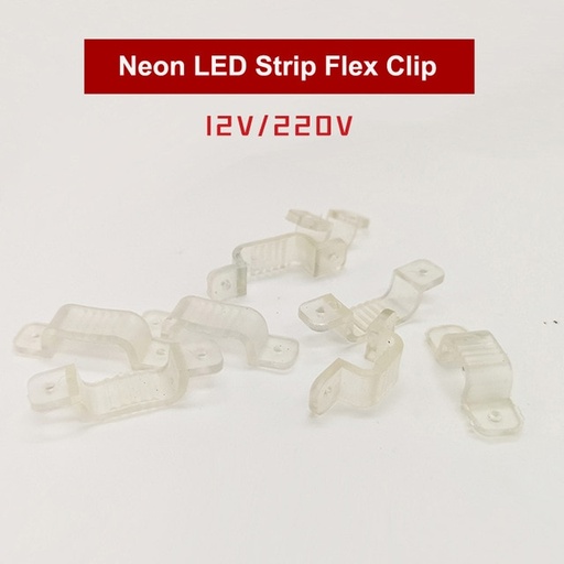 12V/220V Clips for Round Shape Flexible Neon LED Strip lot(10 pcs)