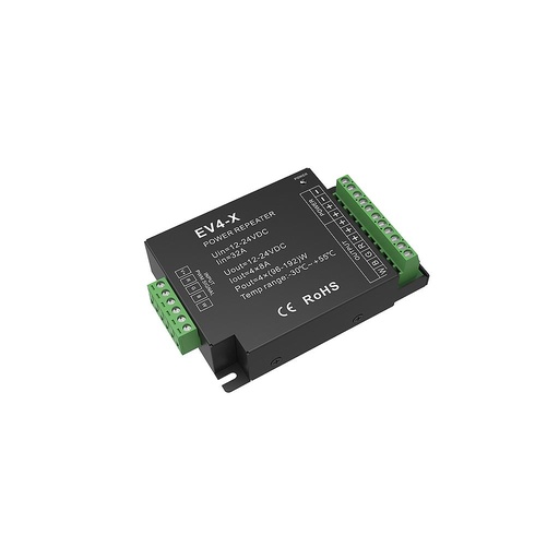 EV4-X DC12-24V 4 Channel RGB/RGBW/Color Temperature/Dimming PWM CV Power Repeater
