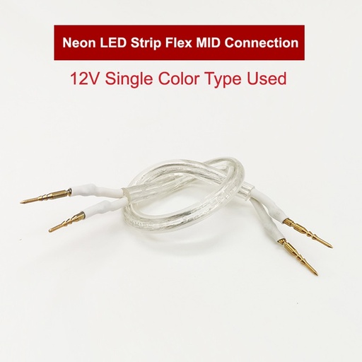 12V Single Color Neon LED Strip Flex MID Connection