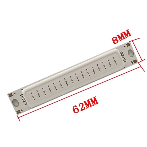 1W LED COB Light Bar Module 300mA Red/Blue/ White 1-3V 62*8mm 