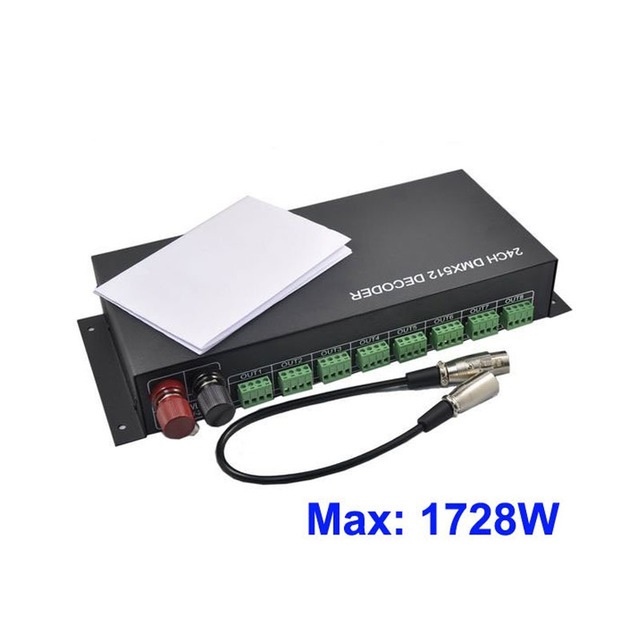 24CH Multi-Channel DMX512 Decoder for LED Lighting Show Project | SatisLED