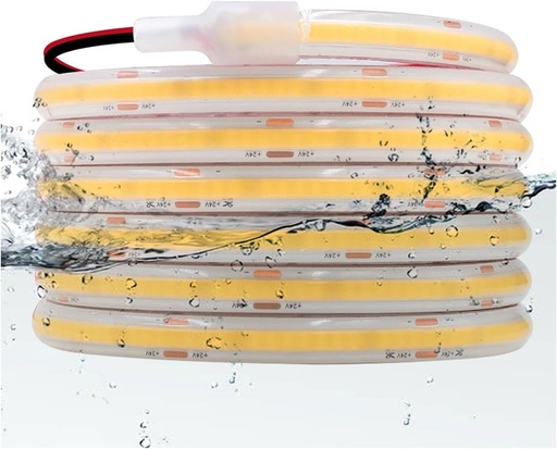 DC24V Waterproof IP68 COB LED Light Strip 360LEDs/m 5M/16.4ft High Density Flexible Tape 3000-6500K