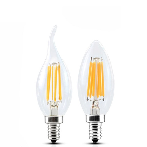 2W 4W 6W E14 E27 C35 C35L LED Edison Bulb AC220V Home Light LED Filament Candle Bulb